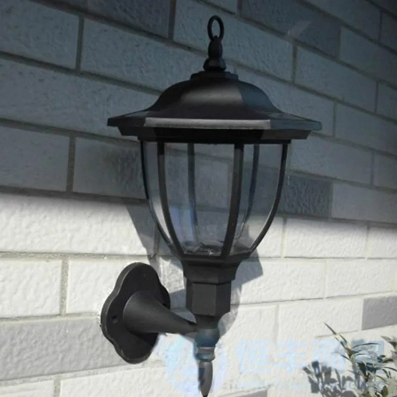 2020 New Outdoor LED Solar wall light lamp 100 % solar power Palace design solar garden light WF10904