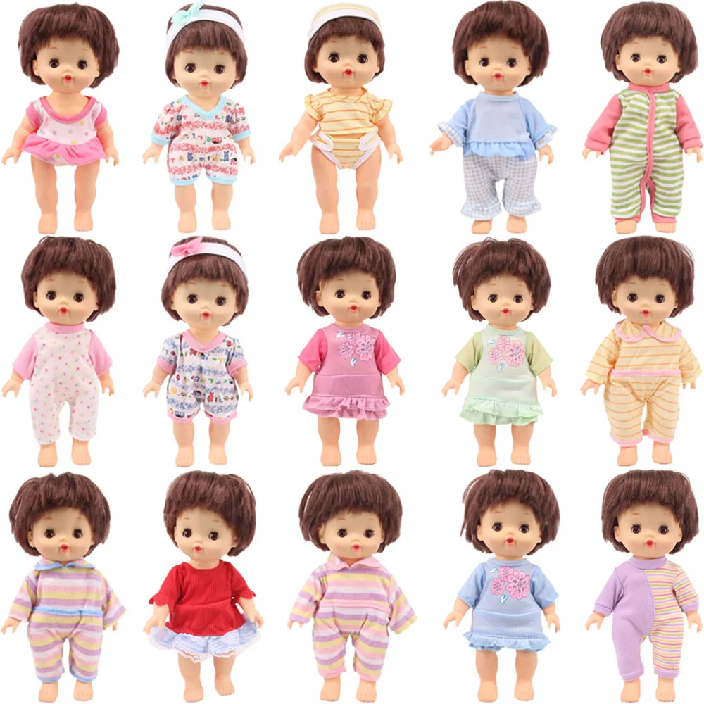 15 Styles Nenuco Doll & Milu Doll Clothes Cute Striped Style Doll Accessories For 25Cm Mellchan Baby,Toy Gifts For Children‘s’