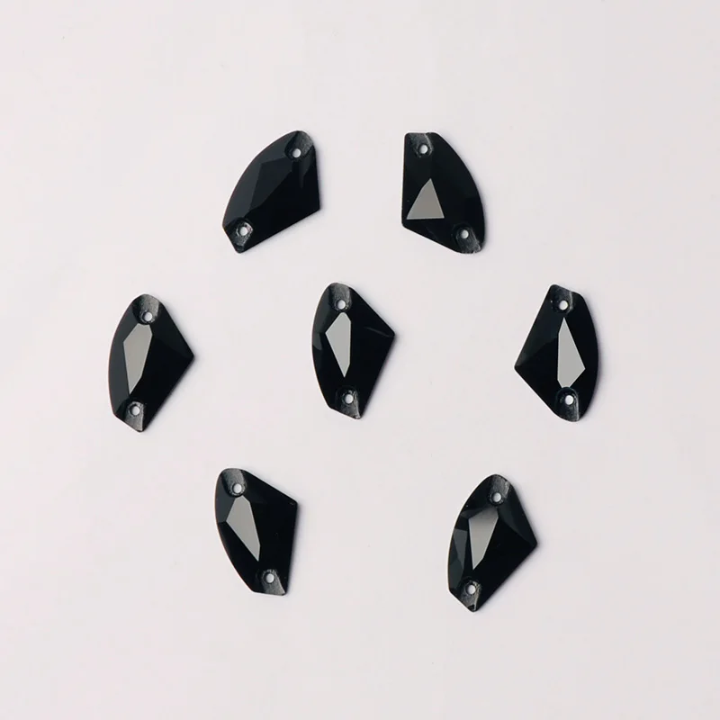 YANRUO Jet 3256 Galactic Glas Kristall Strass Schwarz Nähen auf Kristalle Flatback Strass Für Kleidung – Detail 4