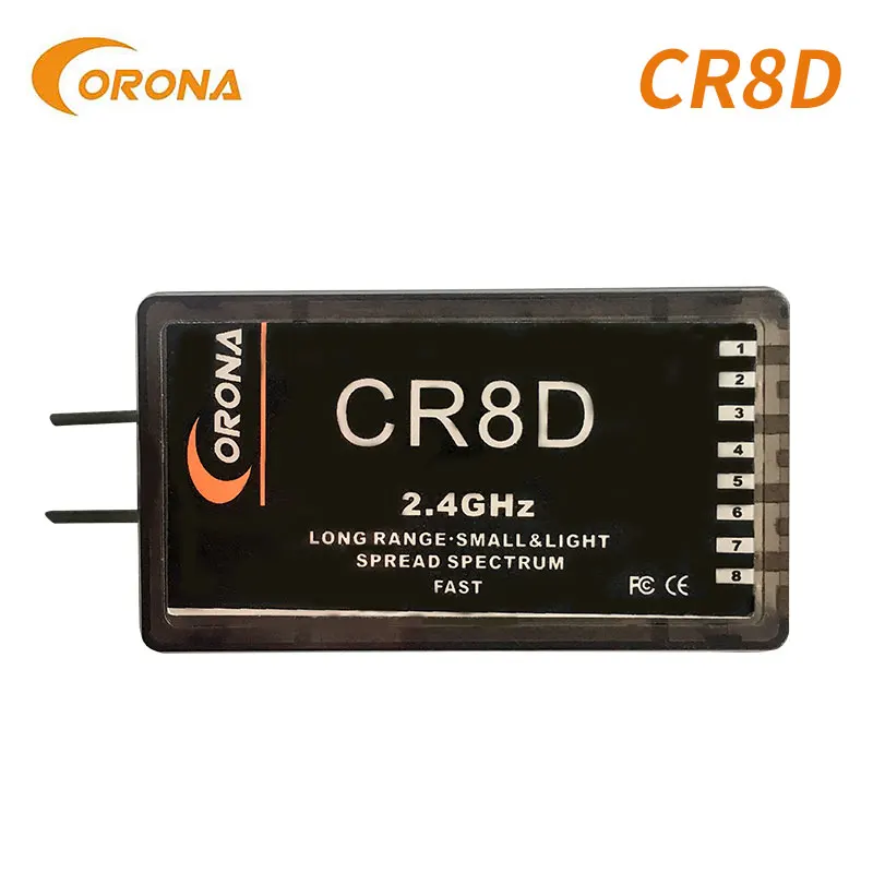 

Corona CR8D 2.4Ghz V2 series DSSS Receiver compatible with CT8F/CT8J /CT8Z/CT3F/CT14F(DSSS) customized product