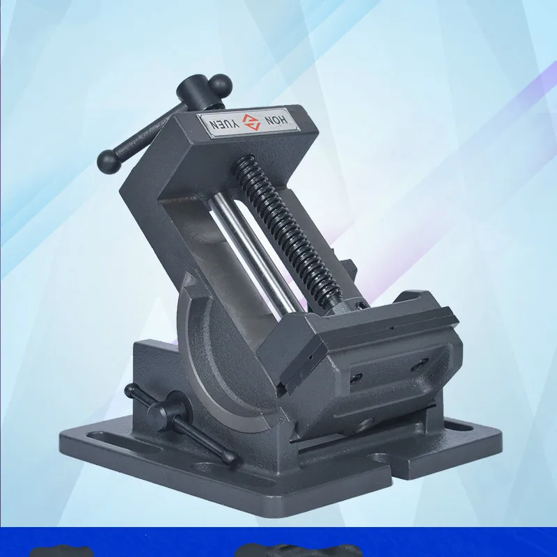 4นิ้วแบน-จมูกคีมเจาะFixture 0-90องศาเอียงเจาะกดBench Viseเอียงท่องเที่ยวRod Type