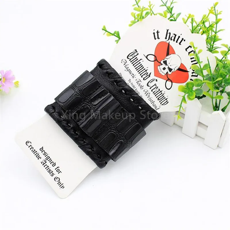 Fashion 1PC Black Wristband Hair Scissors Bag Salon Barber Hairdressing Holder Scissors Pouch Wrist Storage Bags Hair Clip Bag