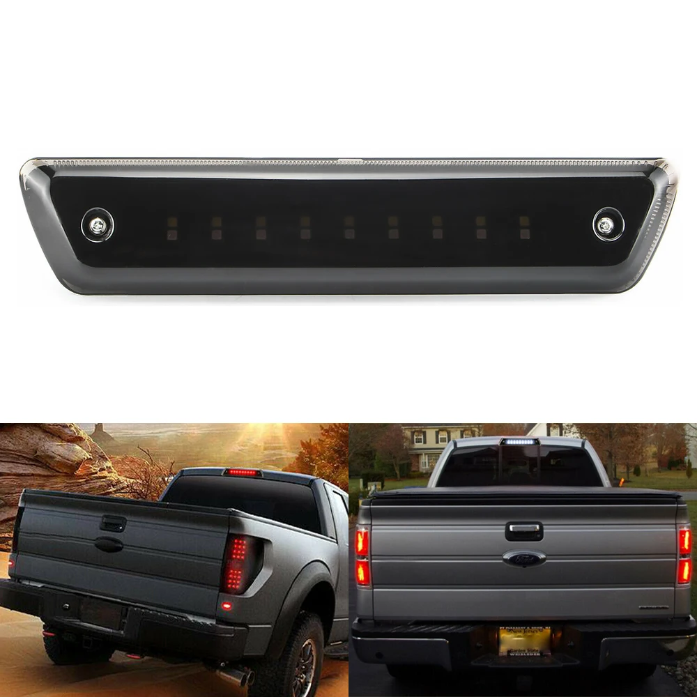 OXILAM 3rd Third Brake Light LED Smoke Rear Reverse Cargo Lamp DRL For Ford F150 2009 2010 2011 2012 2013 2014 Car Stop Lamp