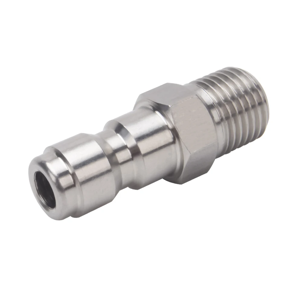 High Pressure Washer Car Washer Snow Foam Lance Foam Nozzle Adapter Connector 1/4" Quick Release Plug Fitting + G1/4 Male view 2