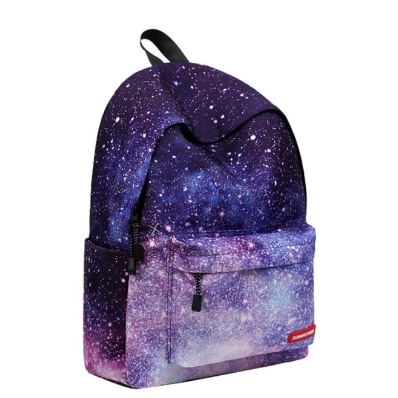 Fashion Women\'s Canvas Backpack Universe Starry Sky Backpack DIY Girls Student School Bags Large Capacity Female Backpack 2024