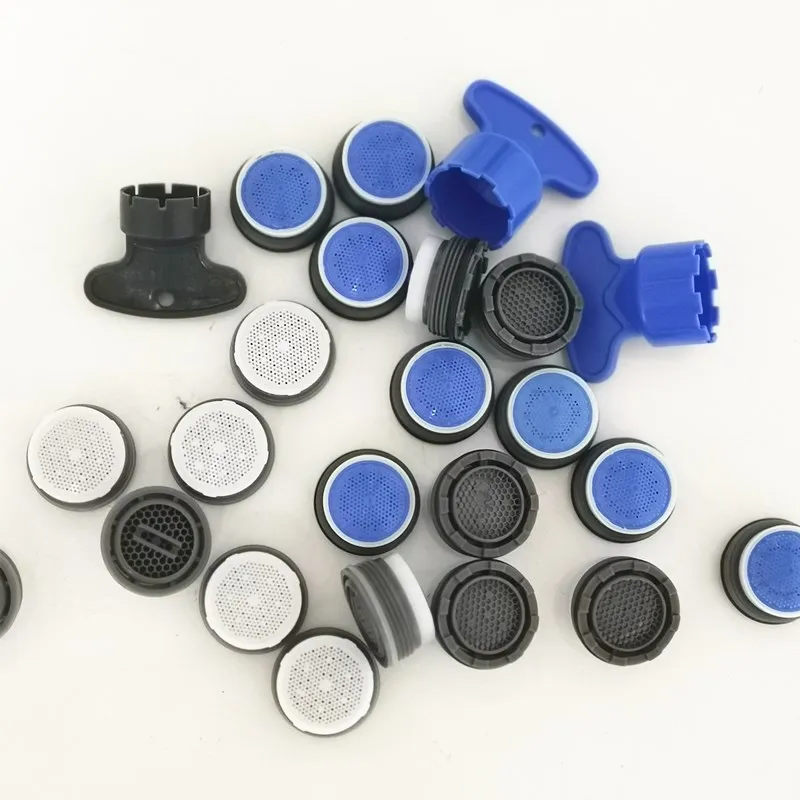 10 szt. Aerator do kranu kuchennego z gwintem zewnętrznym 21,5 mm, adapter z gwintem wewnętrznym, dyfuzor, dysza do kranu, filtr, perlator do wody