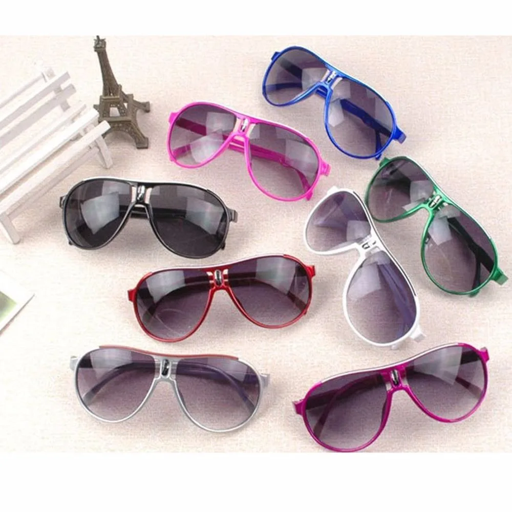 ANTI-UV Kids Sunglasses Child Boys Girls Shades Baby Goggles Glasses Outdoor Multi Frames Retro Children Sun Glasses Black Pink