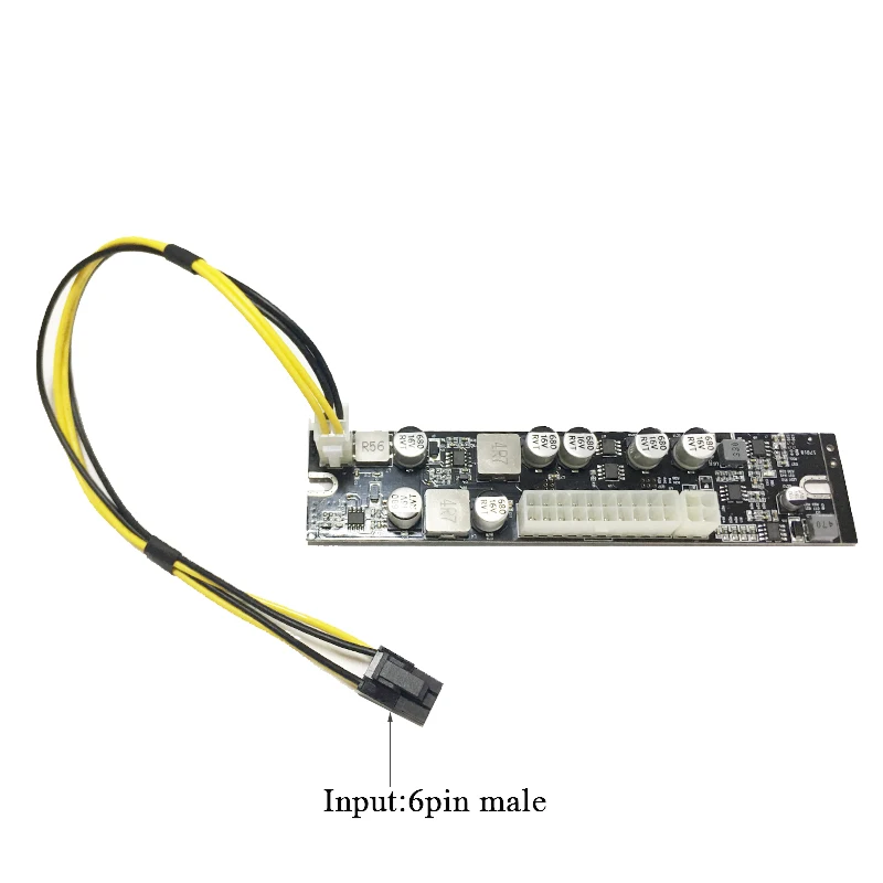 

High Power 250W 12V 6pin male input ATX Peak PSU Pico ATX Switch Mining PSU 24pin MINI ITX DC to Car ATX PC Power Supply For PC