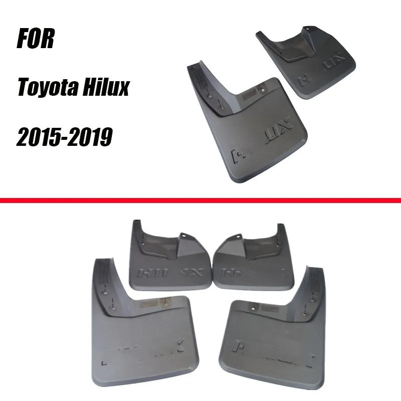 Mud flaps For Toyota Hilux Mudguards Fender Hilux Mud flap splash Guard Fender car Accessories auto styline Front Rear 4 pcs