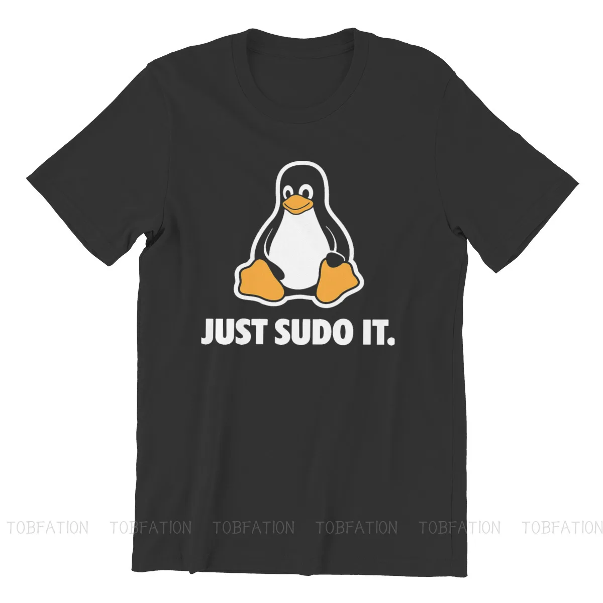 Just Sudo it TShirt For Men Linux Operating System Tux Penguin Clothing Style T Shirt Homme Printed Loose