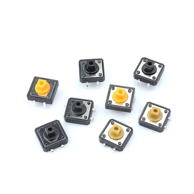 50Pcs 12x12x7.3 mm Tactile Switches Yellow Square Push Button Tact Switch 12*12*7.3 mm Micro switch