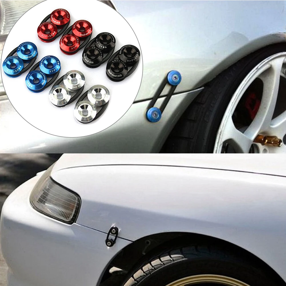 

Car Bumper Mount Quick Release Bumpers Auto Chrome Fastener For JDM Fasteners Kit Trunk Fender Lids Kit Available