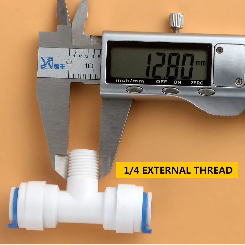 1/4 "おねじクイック接続3/8" チューブホース等しいタイプt水コネクタ直径変更逆浸透水族館男性tシャツ