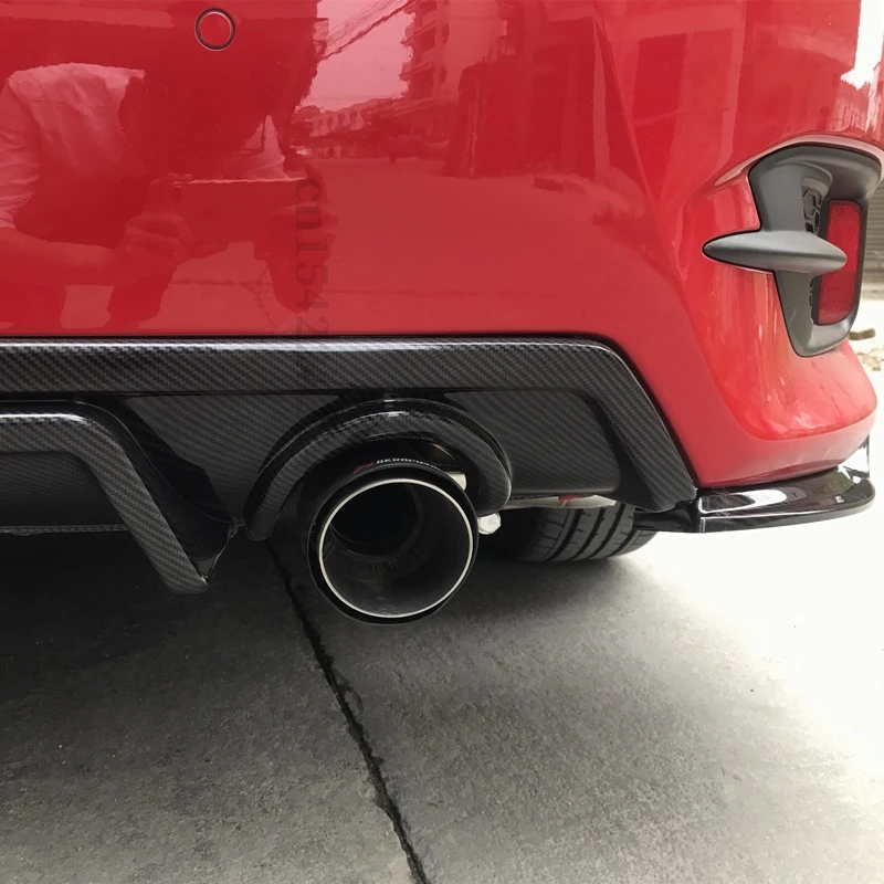 Rear Lip Spoiler Diffuser Bumper Lip For Honda Civic 10th Gen 2016 2017 2018 2019 Exhaust Pipe Tuning Body Kit Carbon Fiber Look