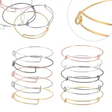 10pcs Adjustable Wire Bangle Bracelets for DIY #3