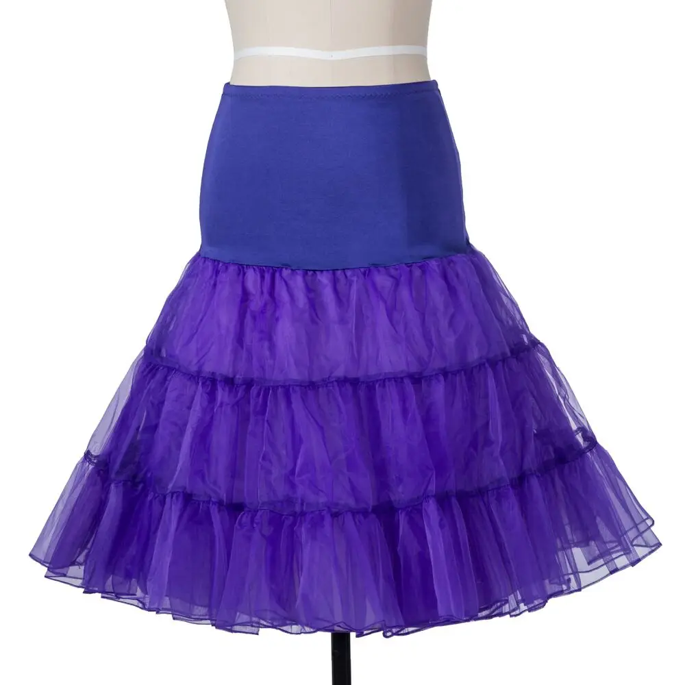 Nieuwe Korte Petticoat Vintage 3-laags Gezwollen Organza Petticoat Retro Crinoline Onderrok Rockabilly Cosplay Swing Tutu Rok