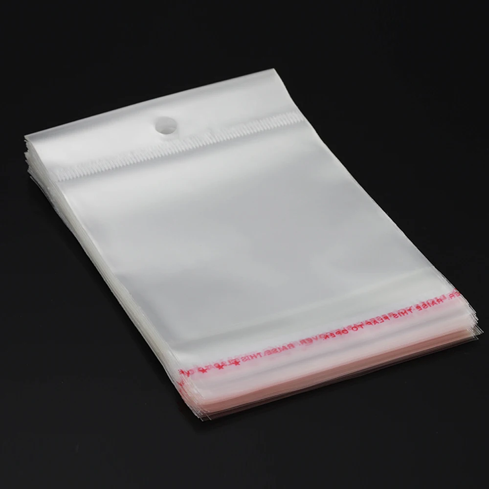 100pcs Multiple Size Clear Self-adhesive Cello Cellophane Bag Self Sealing Plastic Bags for Candy Packing Resealable Bag Jewelry