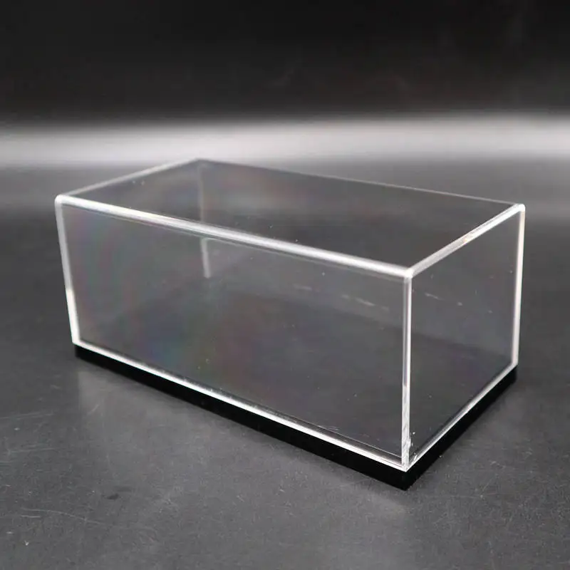 Acrylic Case Display Box Transparent Stand Dustproof with Black Base for 1/64 1/43 1/32 1/18 1/24 Scale High Quality Car Models