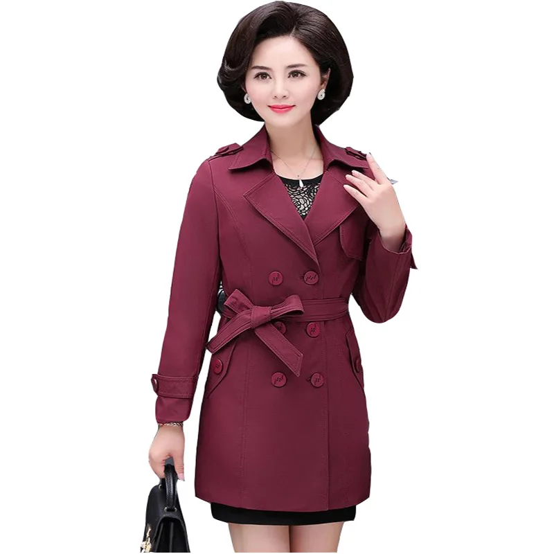 

New spring autumn windbreaker women's fashion size 5XL 2022Loose medium-length single-breasted thin coat jackets female overcoat