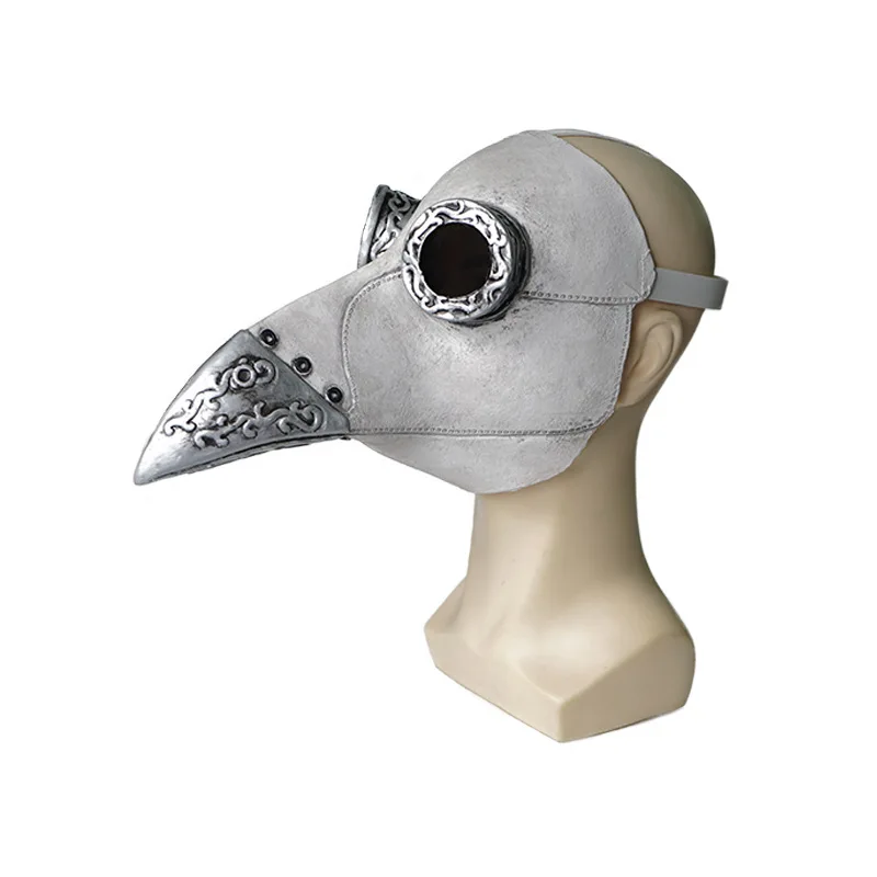 Snailify Funny Medieval Steampunk Plague Doctor Bird Mask Costume Gothic Beak Latex Masks Adult Halloween Event Party Props