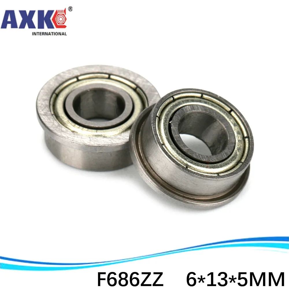 

F686 ZZ Flange Bearing 6x13x5 mm ABEC-5 ( 10 PCS ) Flanged F686 Z ZZ Ball Bearings F618/6ZZ 6*13*15*5*1.1 mm