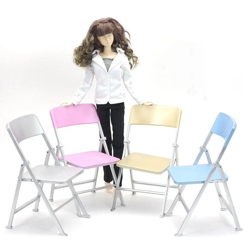 15cm Miniature Chair 1/6 Multi-Colors Mini Folding Chair Kids Model Doll's Dollhouse Micro Accessories For Action Figures