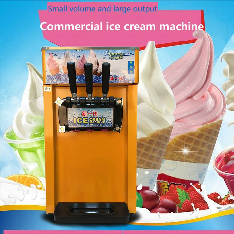 Soft Serve Ice Cream Machine For Small Business Desktop CE Prove Stainless Steel 3 Colours Ice Cream Machine BL25Y