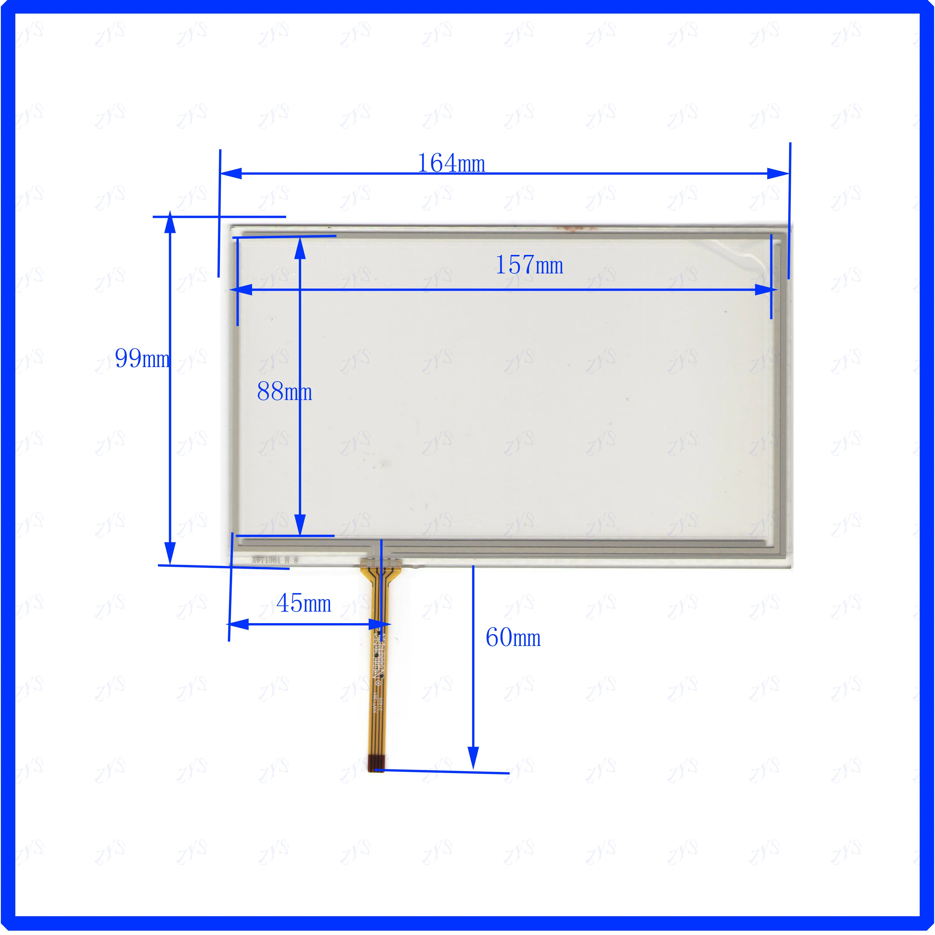 

ZhiYuSun XWT1361 GPS navigation vehicle 6 -inch resistive touch screen display on the outside flat screen 164*99mm XWT1361