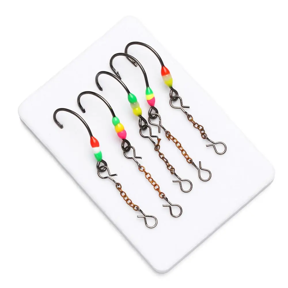 

5PCS/Lot 2021 2# 4# 6# Hook Artificial Chain type Ice Fishing hook Winter Bait Lead Hard Hook AD-Sharp