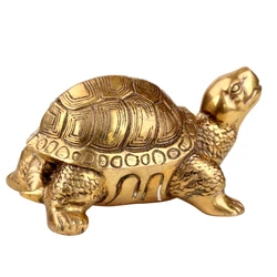 The Copper Tortoise Turtle Longevity Home Furnishing Figurine Rich Crafts Decoration Symbolize Wealth Animal Figurine Statue