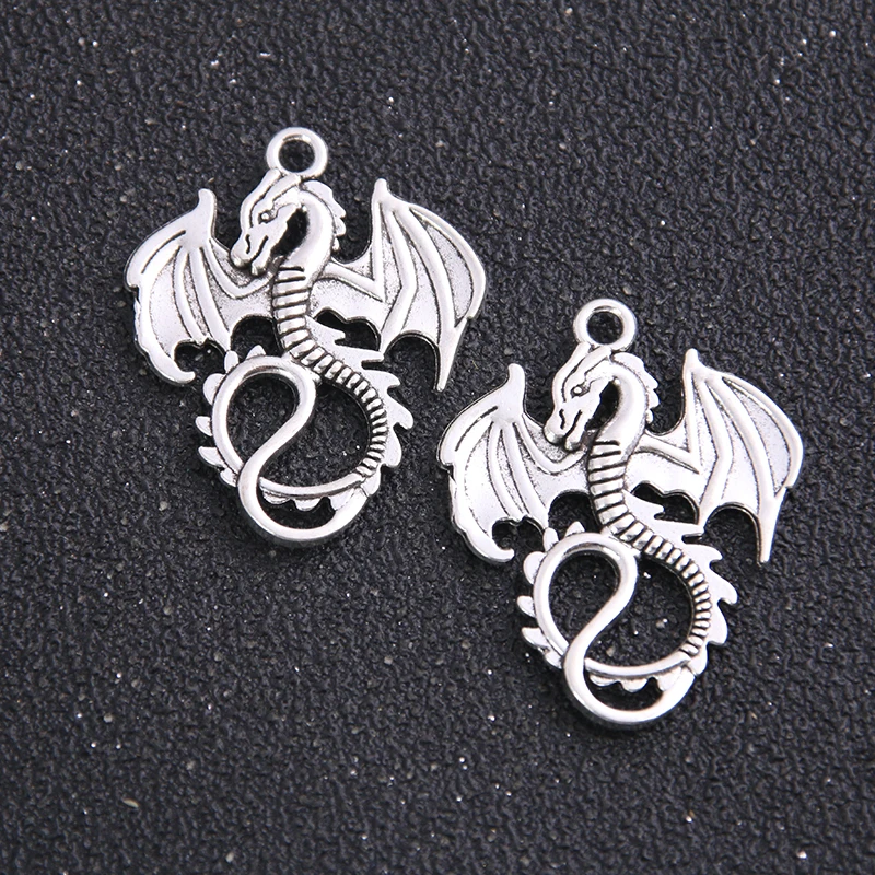 14pcs 16*21mm two Colors Vintage Animals mini Dragon Fly Pendant Charm For Jewelry Pendant Making Wholesale