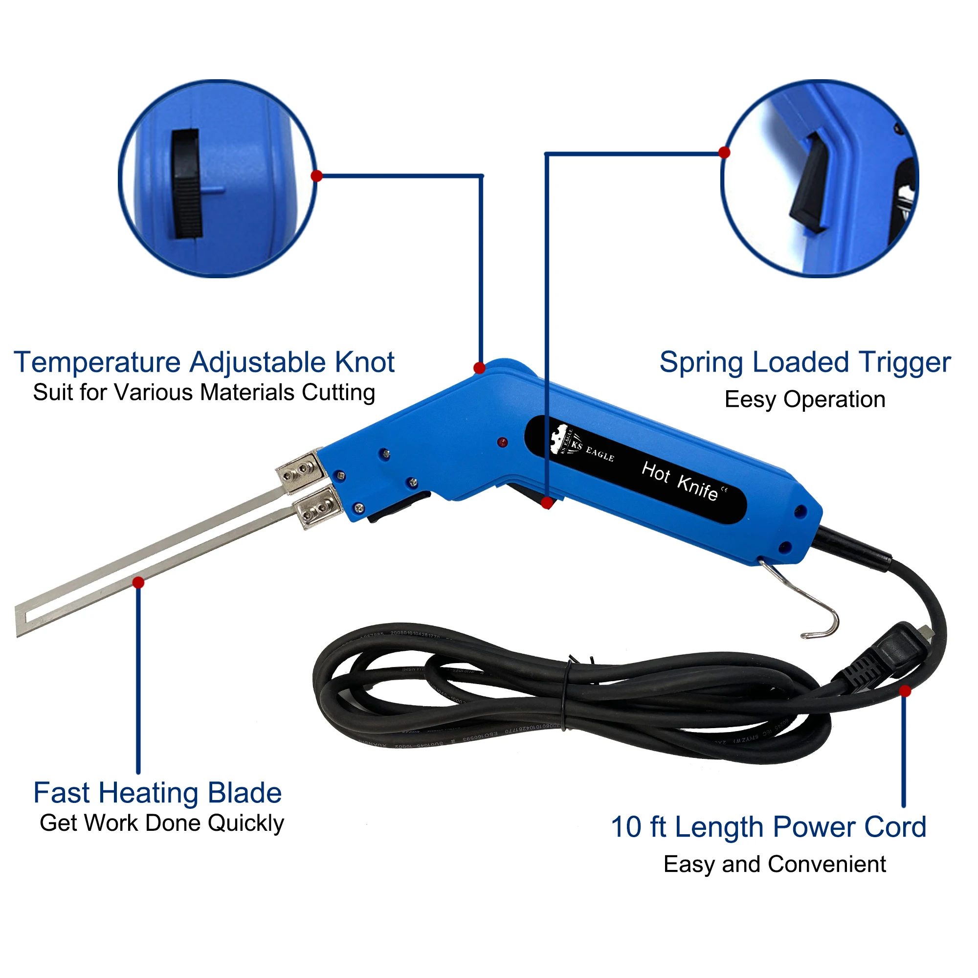 Foam Cutter Polystyrene Styrofoam Knife Hot Knife Foam Cutting Knife Portable Styrofoam Cutting Tools Portable Styrofoam Cutter