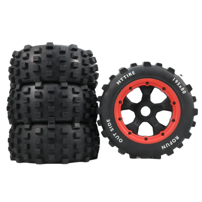 4szt/zestaw opon z dużym gwoździem Zestaw piast do kół 1/5 ROFUN KM Baja 5B 5T 5SC LOSI RCING DBXL 5T Rc Car Toys Parts