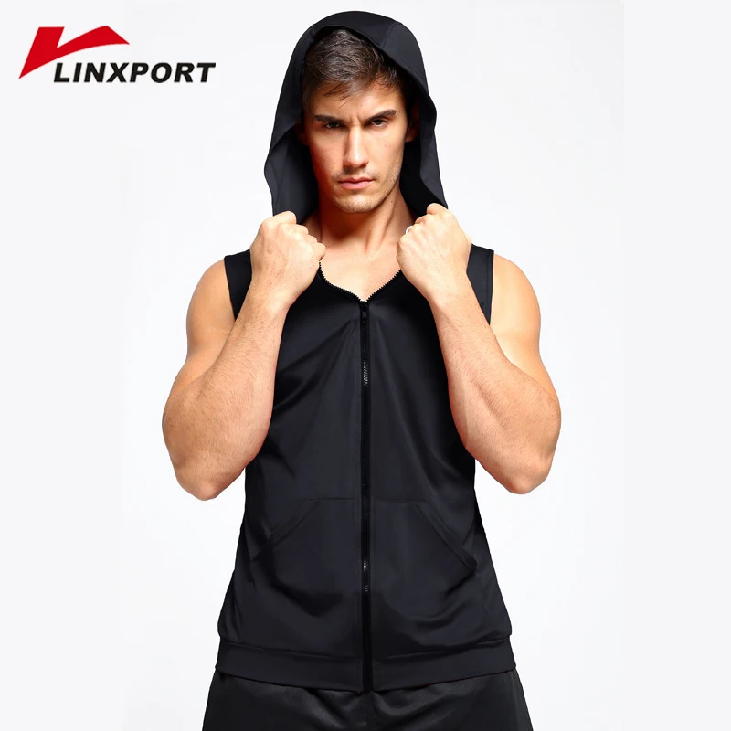 

Men's Running Jackets Jogging Hoodies Jogger Singlets Bodybuilding Tops Training Gym Clothing Sportswear Weight Vest Male Shirts