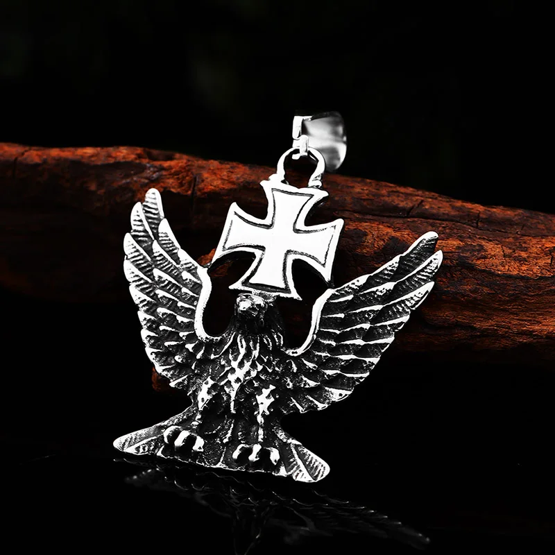 Beier Stainless Steel Punk cross eagle Pendant Chain Necklace men Jewelry LLBP8-231P