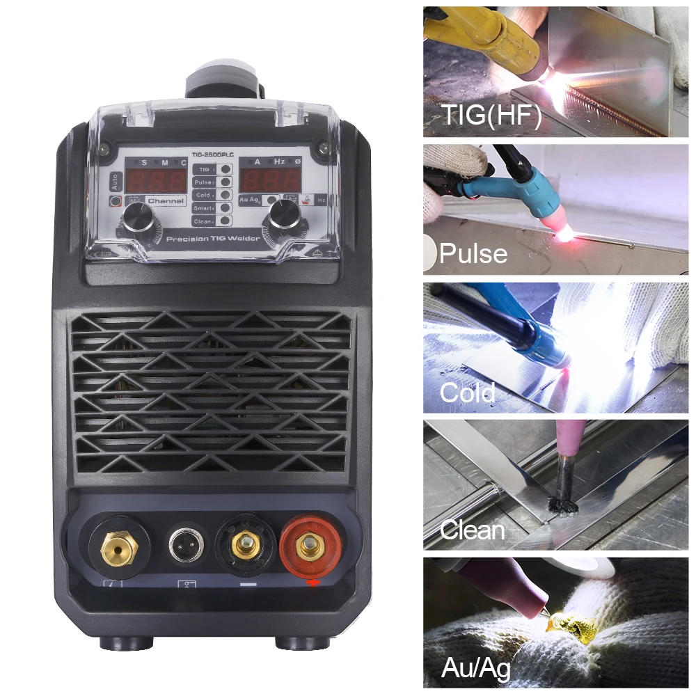 ANDELI 220V Cold Welding Machine TIG-250GPLC 5 in 1 TIG COLD PULSE CLEAN Gold Silver Welding TIG Welder TIG Welding Machine