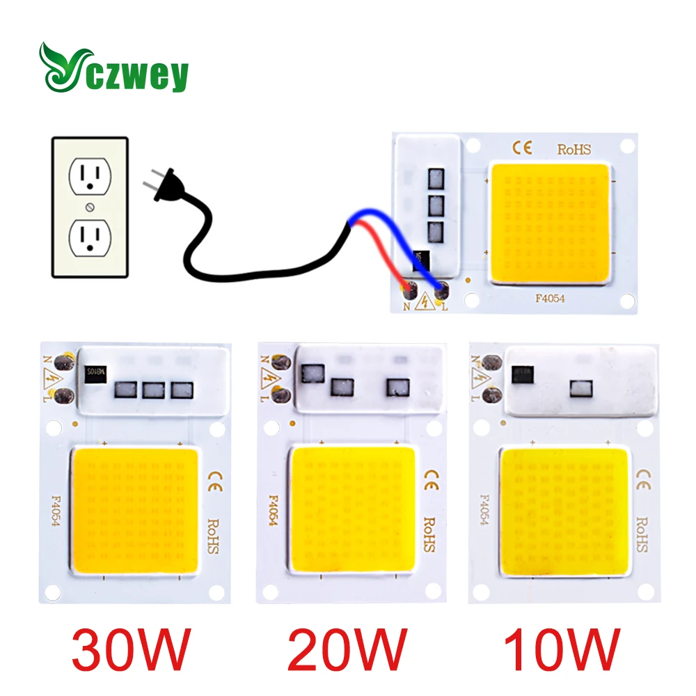 

LED Chip Matrix COB Chip AC220V 10W 20W 30W Smart IC No Need Driver LED Bulb Lamp for Flood Light Spotlight Outdoor Diy Lighting