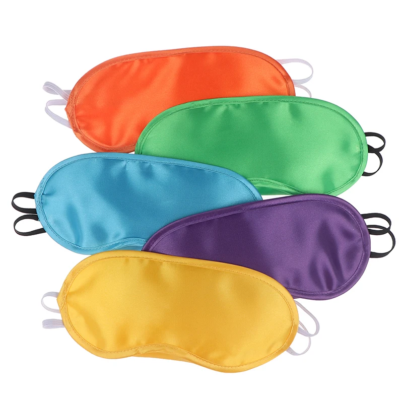 Silk Sleep Eye Mask & Blindfold With Elastic Strap Soft Eye Cover Eyeshade For Night Sleeping, Travel, Nap
