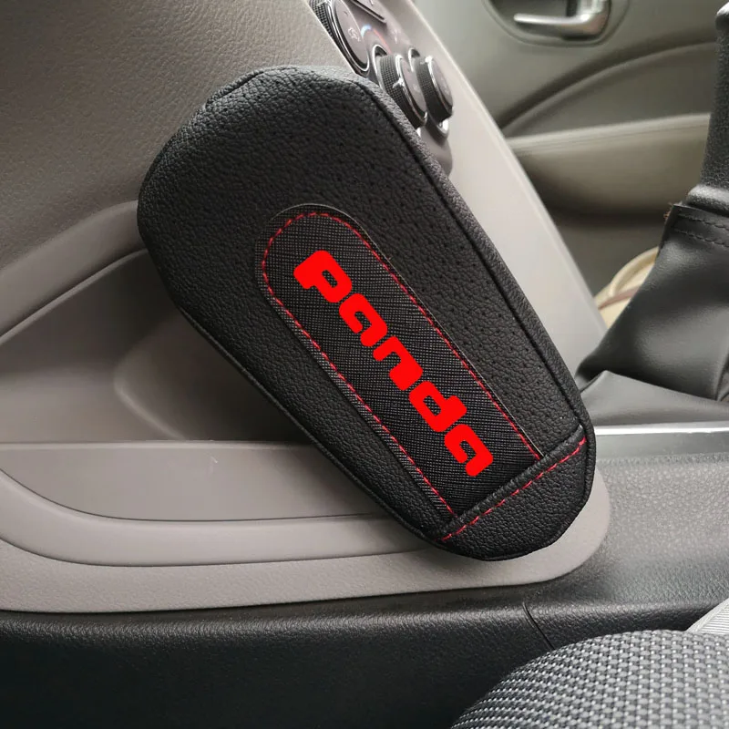 Leather Knee Pad handrail pad Interior Car Accessories For Fiat Panda