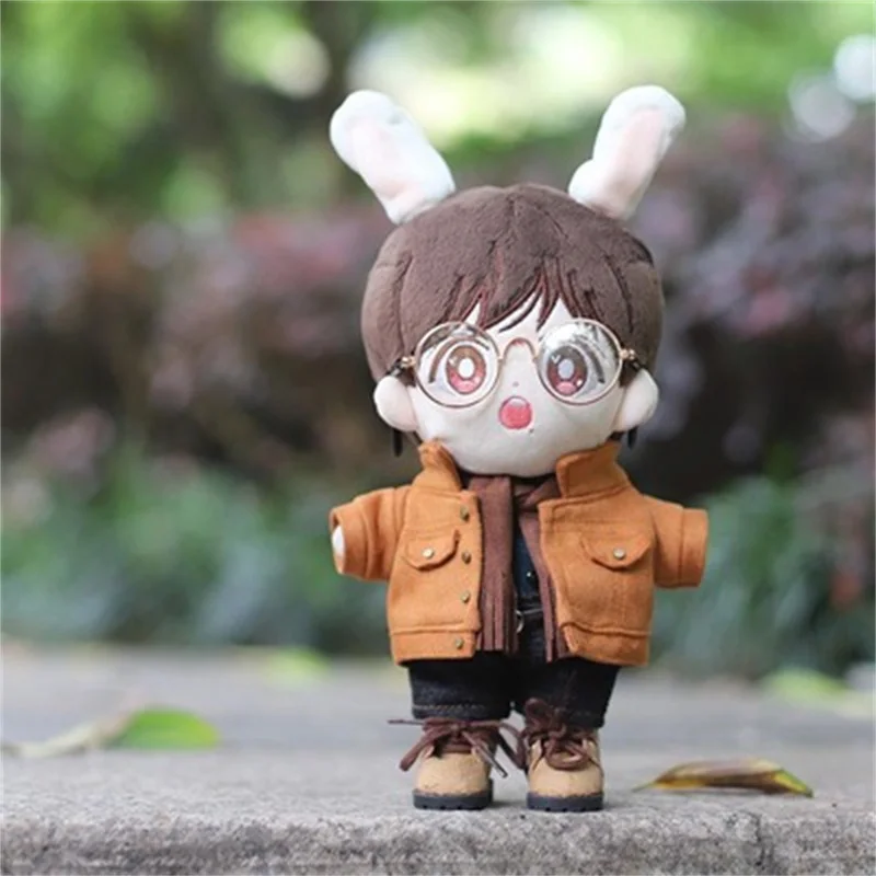 

jacket Six-piece 20cm Plush Doll Clothes The Same Scarf Jacket as Xiao Zhan 20CM Doll Jacket Dress Up Accessories