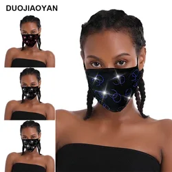 Mascarilla de algodón con personalidad creativa para adultos, máscara de tela lavable a prueba de polvo, parpadeante, de moda, Primavera