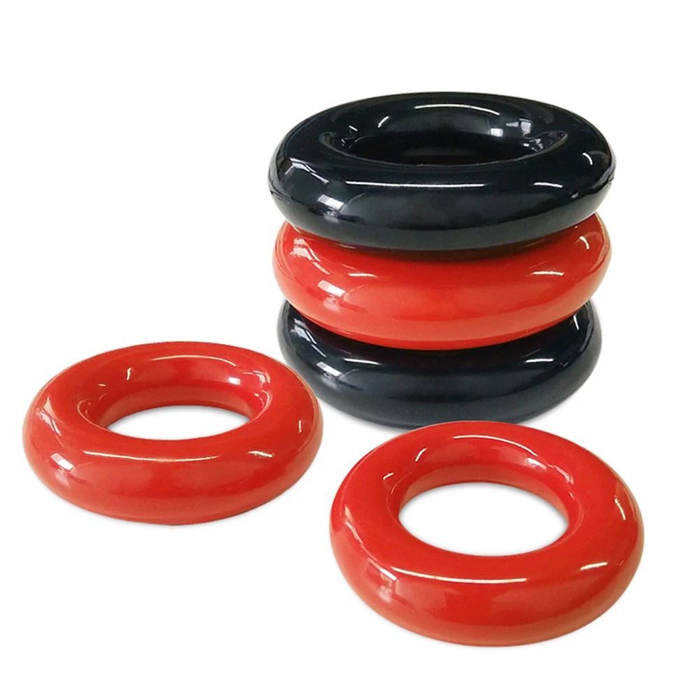 Anel de peso formato de rosca, aparelho preto e vermelho para treinamento de tacos de golfe, metal, pesado