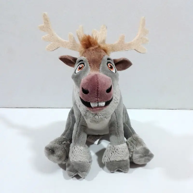 Brinquedo de pelúcia recheado com renas Disney para crianças, bonecas macias, presentes Kawaii, Sven congelado, Natal, sentado, 18cm