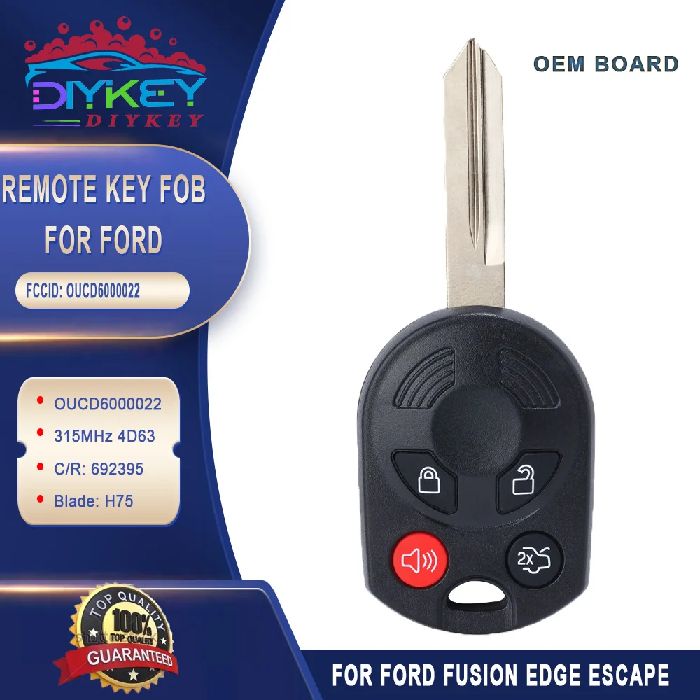 

DIYKEY OUCD6000022 OEM плата дистанционного ключа 4B Texas 4D63 40 бит 315 МГц Fob для 2006-2010 Ford Fusion HA Blade