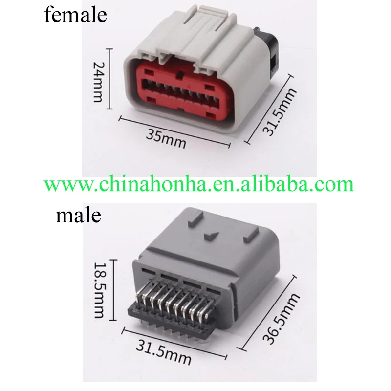 

Gray male female18-pin automotive electrical connector DJ7181A-1.5-21/11 air flow meter plug Radar plug 1488533-6