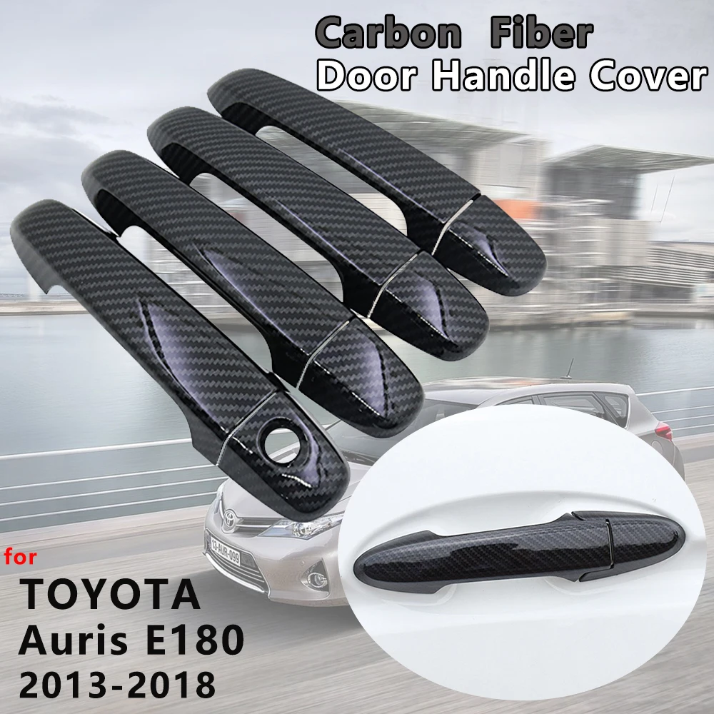 Carbon Fiber Door Handle Cover Catch Car Accessories for Toyota Auris E180 Hatchback (AU) Scion iM 2013 2014 2015 2016 2017 2018