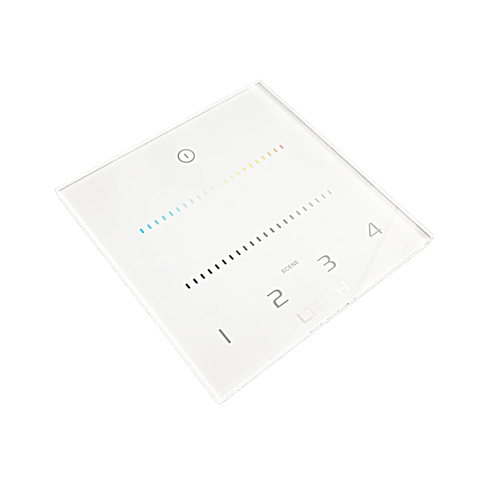 Imagem -05 - Controlador de Temperatura de Tira Led Ltech Cor 010v 2ch 86 mm Parede ct Painel Táctil Cct Controle de Escurecimento Branco Ect2 Novo