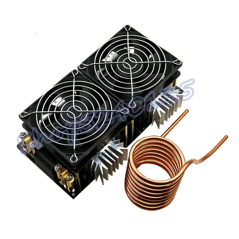 

ZVS 1800W 40A Induction Heating Board Module Flyback Driver Heater+48V Coil+Dual fan with copper tube