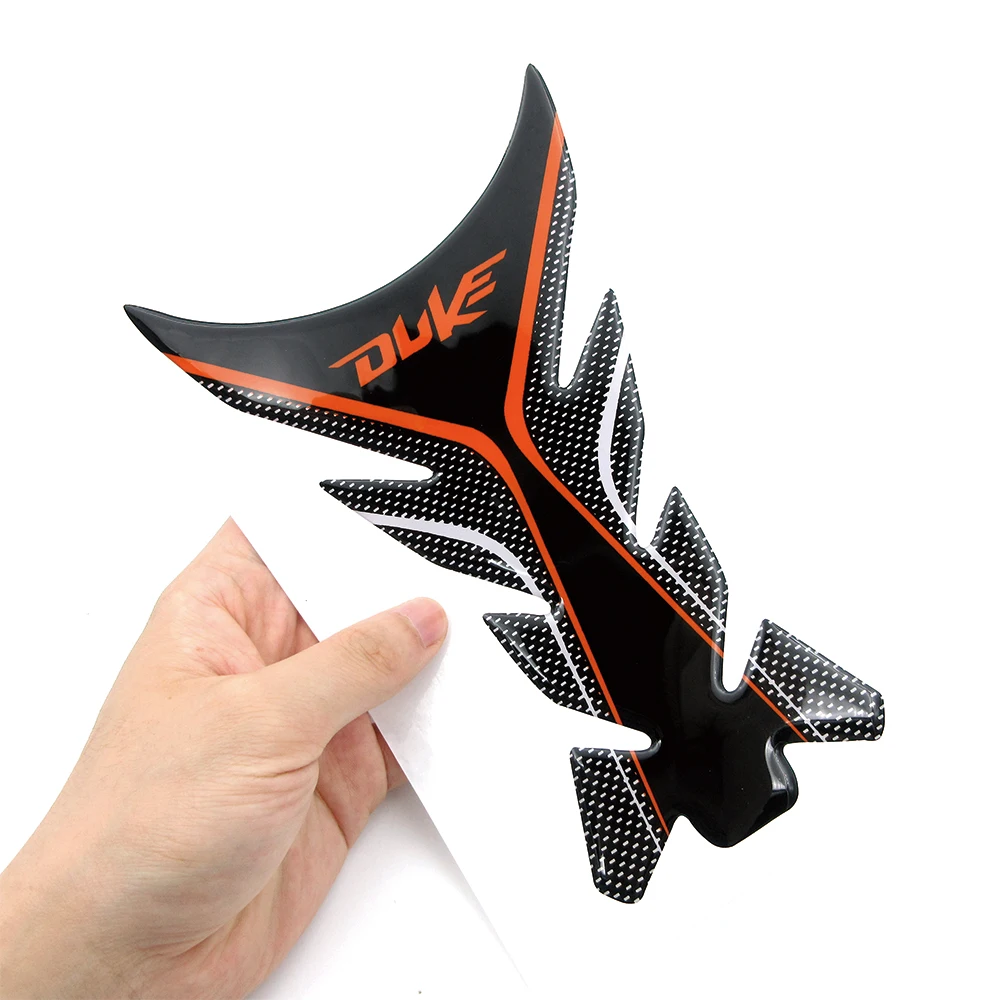 Motorcycle Tank Pad Decorative Sticker For KTM Duke 125 200 390 690 990 1290 Motor Fuel Tank Cover Protector Decal With Keychain