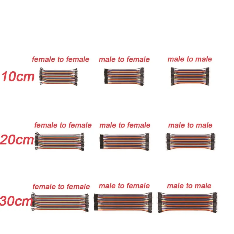 Dupont Line 10cm/20CM/30CM Male to Male+Female to Male + Female to Female Jumper Wire Dupont Cable for arduino DIY KIT